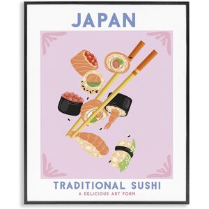 Stupell Japanese Traditional Sushi Framed Giclee Art NoColor 11x14