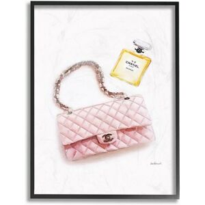 Stupell Pink Purse Gold Perfume Glam Fashion Watercolor Wall Art Pink 16 x 20