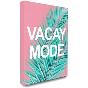 Stupell Vacay Mode Neon Palm Leaf Canvas Art NoColor 24" x 30"