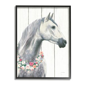 Stupell Spirit Stallion Horse With Flower Wreath Framed Art Framed Art NoColor 11" x 14"