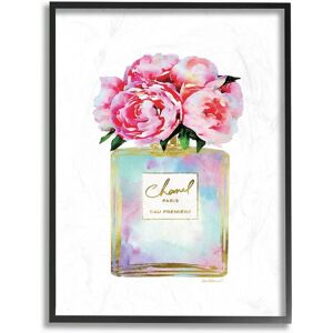 Stupell Pink Gold Flower Perfume Glam Fashion Design Wall Art Pink 11 x 14