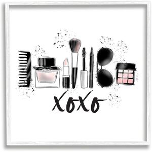 Stupell Xoxo Various Glam Makeup Framed Giclee Wall Art by Alison Petrie NoColor 12 x 12