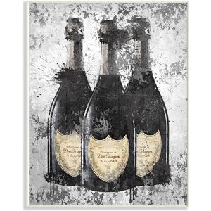 Stupell Champagne Bottles Grey Gold Ink Illustration by Amanda Greenwood NoColor 10" x 1" x 15"