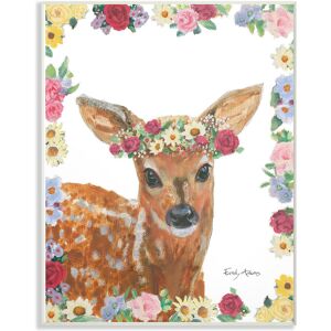 Stupell Flower Friends Deer by Emily Adams NoColor 10" x 1" x 15"