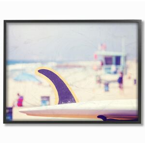 Stupell Surfboard On Beach Photograph by Daphne Polselli Framed Art NoColor 11" x 2" x 14"