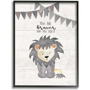 Stupell You Are Braver Lion by Jo Moulton Framed Art NoColor 11" x 2" x 14"