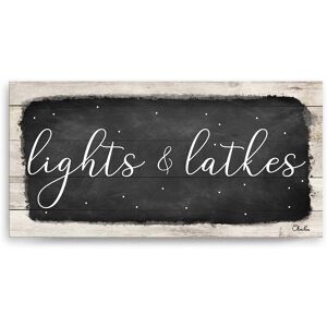Ready2HangArt Lights & Latkes I Canvas Wall Art by Olivia Rose NoColor 16 x 8