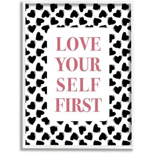 Stupell Love Yourself First Phrase Framed Giclee Wall Art by Martina Pavlova NoColor 11 x 14