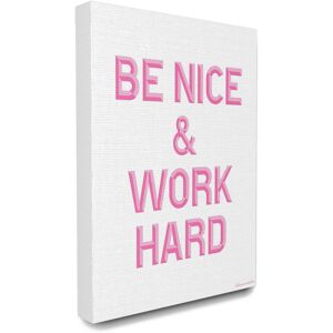 Stupell Collection Be Nice And Work Hard Bevel Typography NoColor 24" x 30"
