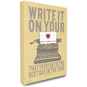 Stupell Write It On Your Heart Typewriter NoColor 16" x 20"