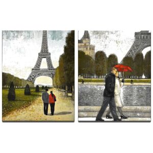 Ready2HangArt Romantic Stroll I/II 2pc Wrapped Canvas Wall Art by Norman Wyatt NoColor (2) 12in W x 16in H