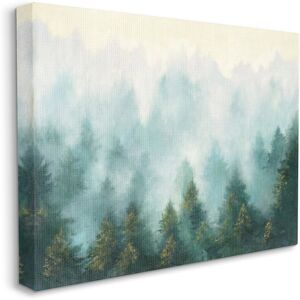 Stupell Abstract Pine Forest Landscape with Mist Green Painting Stretched Canvas Wall Art by Julia Purinton Green NoSize