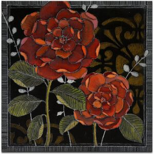 Ready2HangArt Gilt Slate Flora II Wrapped Canvas Wall Art by Norman Wyatt NoColor 30in W x 30in H