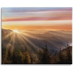 Stupell Sunrise Through Mountain Forest Skyline Warm Sky Stretched Canvas Wall Art by Danita Delimont Orange NoSize