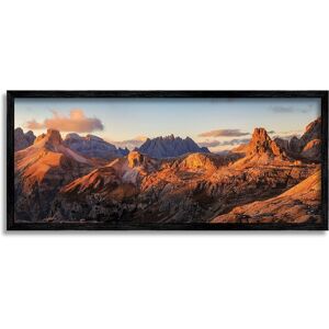Stupell Panoramic Desert Canyon Peaks Framed Giclee Wall Art by Martin Podt NoColor 10 x 24