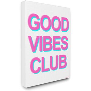 Stupell GOOD VIBES Neon Typography Stretched Canvas Wall Art by lulusimonSTUDIO NoColor 16 x 20