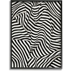 Stupell Folded Striped Drapery Pattern Framed Giclee Wall Art by Ashley Aldridge NoColor 16 x 20