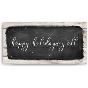 Ready2HangArt Happy Holidays Yall Canvas Wall Art by Olivia Rose NoColor 24 x 12