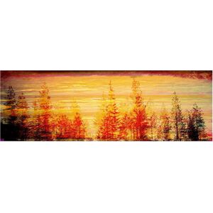 Marmont Hill Fall Trees in the Sunset Painting Print on Wrapped Canvas NoColor 45" x 15"