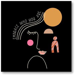 Courtside Market Mod Face Canvas Wall Art NoColor 24x24