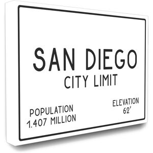 Stupell San Diego City Limit NoColor 24" x 30"