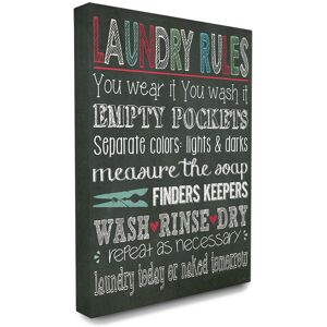 Stupell Laundry Rules Typography Chalkboard Bathroom NoColor 24" x 30"