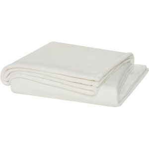 Cannon Solid Plush Throw Ivory 50" x 60"