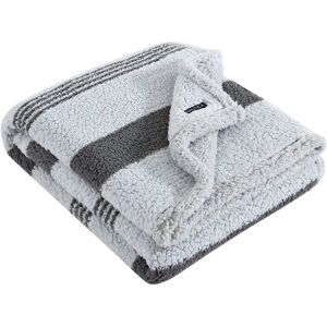 Nautica Saltmarsh Sherpa-Reversible Throw Blanket Grey 60" x 50"