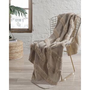 Modern Threads Farrah Acrylic Fur Throw Beige 50x60