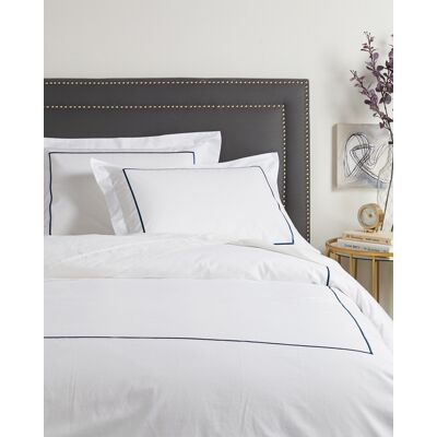 Melange Home 300 Thread Count Percale Single Embroidered Stripe Duvet Set NoColor King Melange Home 300 Thread Count Percale Single Embroidered Stripe Duvet Set NoColor King