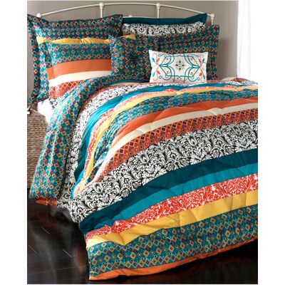 Lush Dcor Lush Decor Boho Stripe Comforter Set NoColor King Lush Dcor Lush Decor Boho Stripe Comforter Set NoColor King