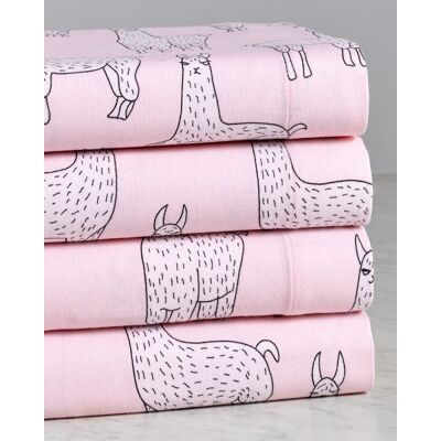 Belle Epoque Lama Print Flannel Sheet Set NoColor King Belle Epoque Lama Print Flannel Sheet Set NoColor King