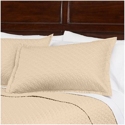 Cuddledown Sateen Meridian Quilted Sham Brown King Cuddledown Sateen Meridian Quilted Sham Brown King