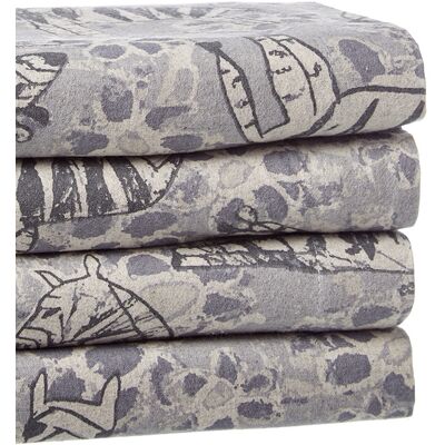 Belle Epoque Zebra Heather Flannel Sheet Set NoColor King Belle Epoque Zebra Heather Flannel Sheet Set NoColor King