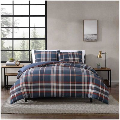 Eddie Bauer Shasta Lake Microsuede Duvet Cover Set Blue Twin Eddie Bauer Shasta Lake Microsuede Duvet Cover Set Blue Twin