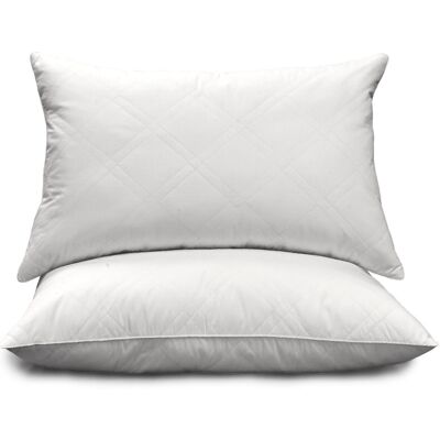 Blue Ridge Home Royal Lux Quilted Set of 2 Down Blend Pillows NoColor Jumbo 18in x 26in x 2in Blue Ridge Home Royal Lux Quilted Set of 2 Down Blend Pillows NoColor Jumbo 18in x 26in x 2in