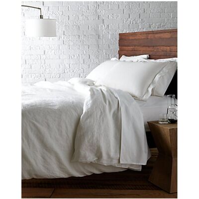 Melange Home Linen Hemstitch Duvet Collection White Euro Shams Melange Home Linen Hemstitch Duvet Collection White Euro Shams