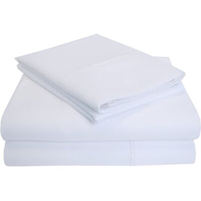 Superior Solid 1200 Thread Count Cotton Rich Blend Deep Pocket Sheet Set White Queen Superior Solid 1200 Thread Count Cotton Rich Blend Deep Pocket Sheet Set White Queen