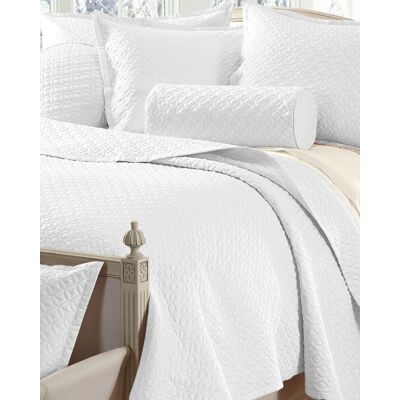 Cuddledown Sateen Meridian Quilted Sham - Standard White Standard Cuddledown Sateen Meridian Quilted Sham - Standard White Standard