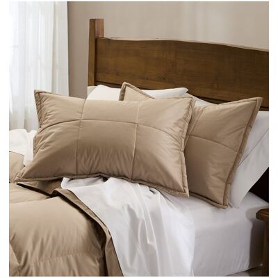 Cuddledown Chroma Quilted Sham Beige Standard Cuddledown Chroma Quilted Sham Beige Standard