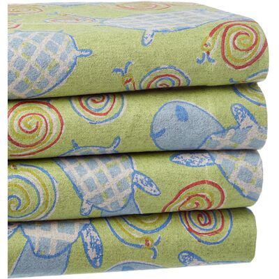 Belle Epoque Turtle Snails Flannel Sheet Set NoColor Queen Belle Epoque Turtle Snails Flannel Sheet Set NoColor Queen