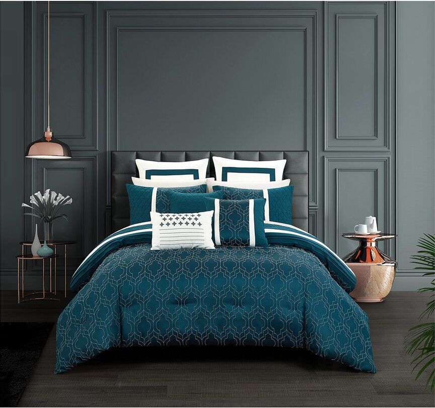 Chic Home Arlan Comforter Set Teal King