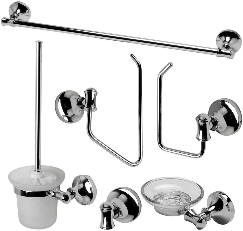 Alfi 6pc Matching Bathroom Accessory Set NoColor os