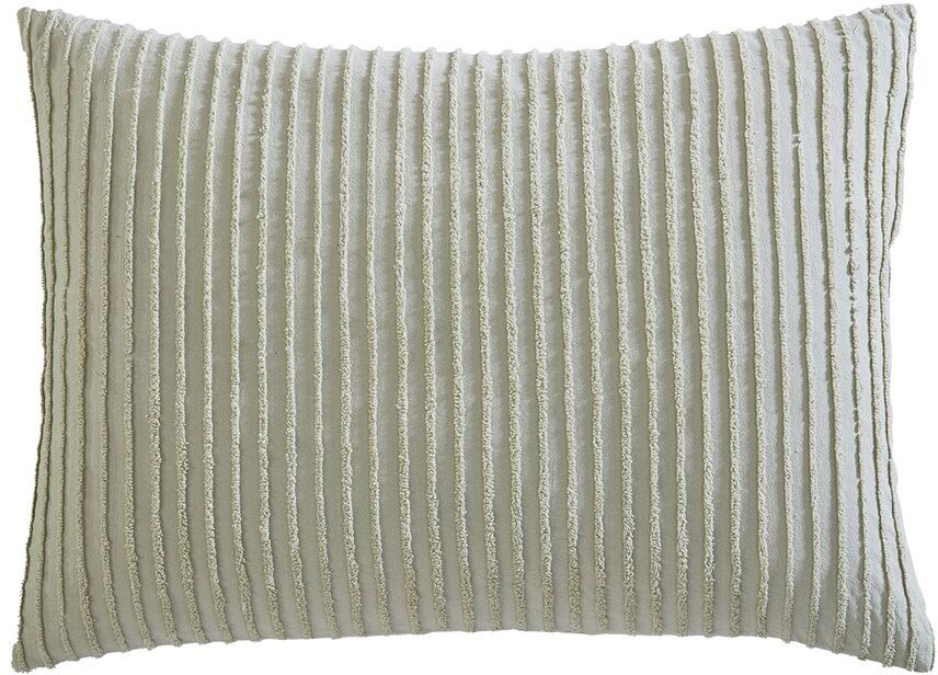 Beatrice Home Fashions Channel Chenille Sham Sage Standard Sham