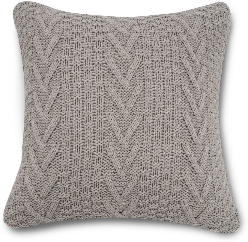 Evergrace Retree Sueter Knit Assent Pillow Gray 20" x 20"