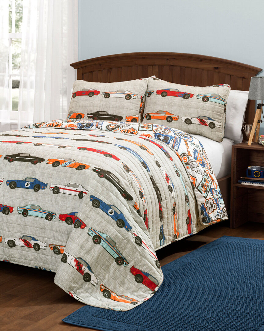 Lush Dcor Lush Decor Race Cars Quilt Set NoColor Twin