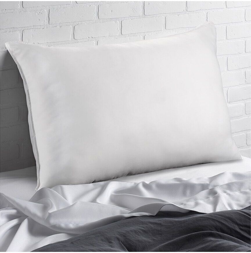 Down Supply Signature Medium Density Plush Memory Fiber Allergy Resistant Pillow, for All Sleep Positions White Queen