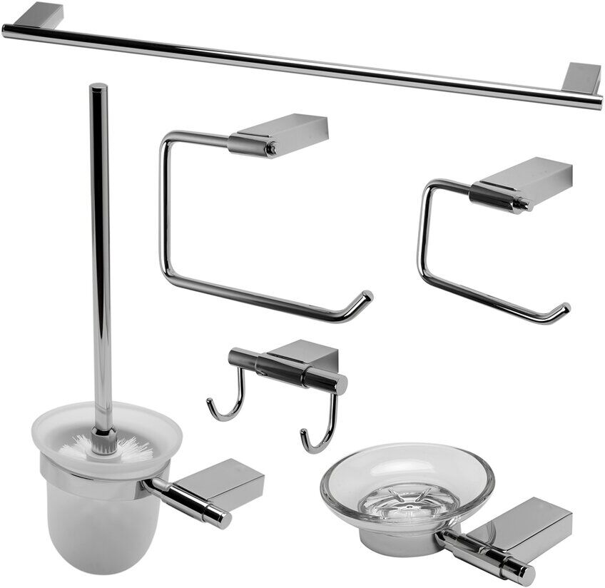 Alfi 6pc Matching Bathroom Accessory Set NoColor os