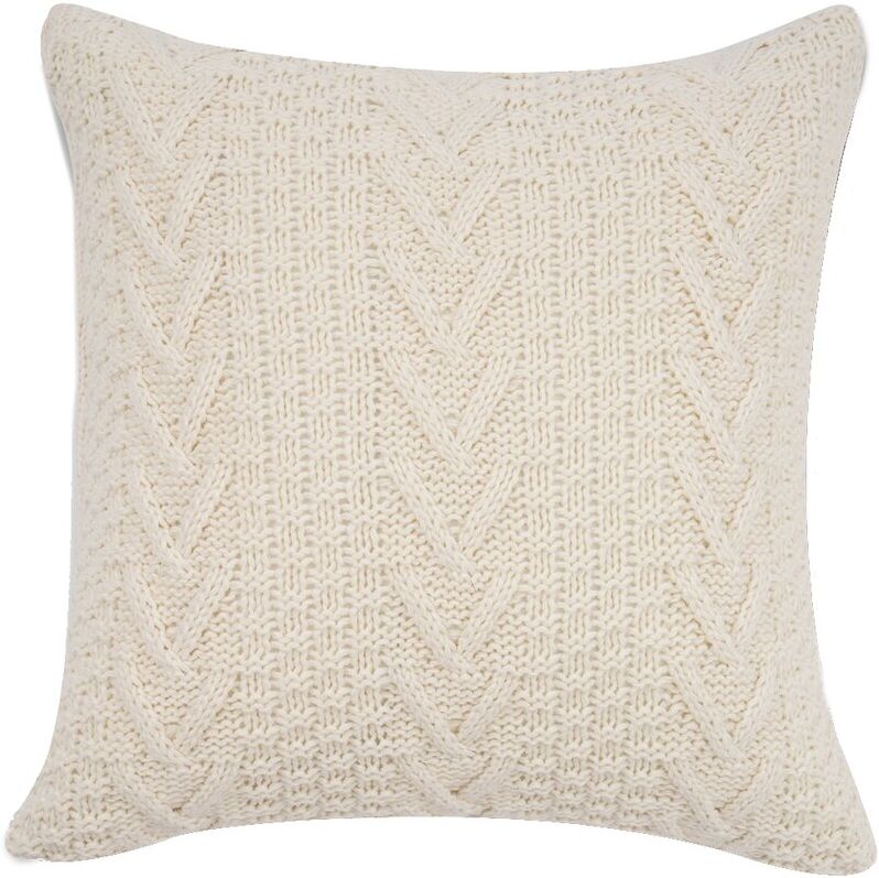 Evergrace Retree Sueter Knit Assent Pillow White 20" x 20"