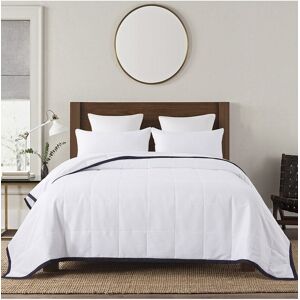 St. James Home Framed Down Alternative Blanket Navy Full/Queen